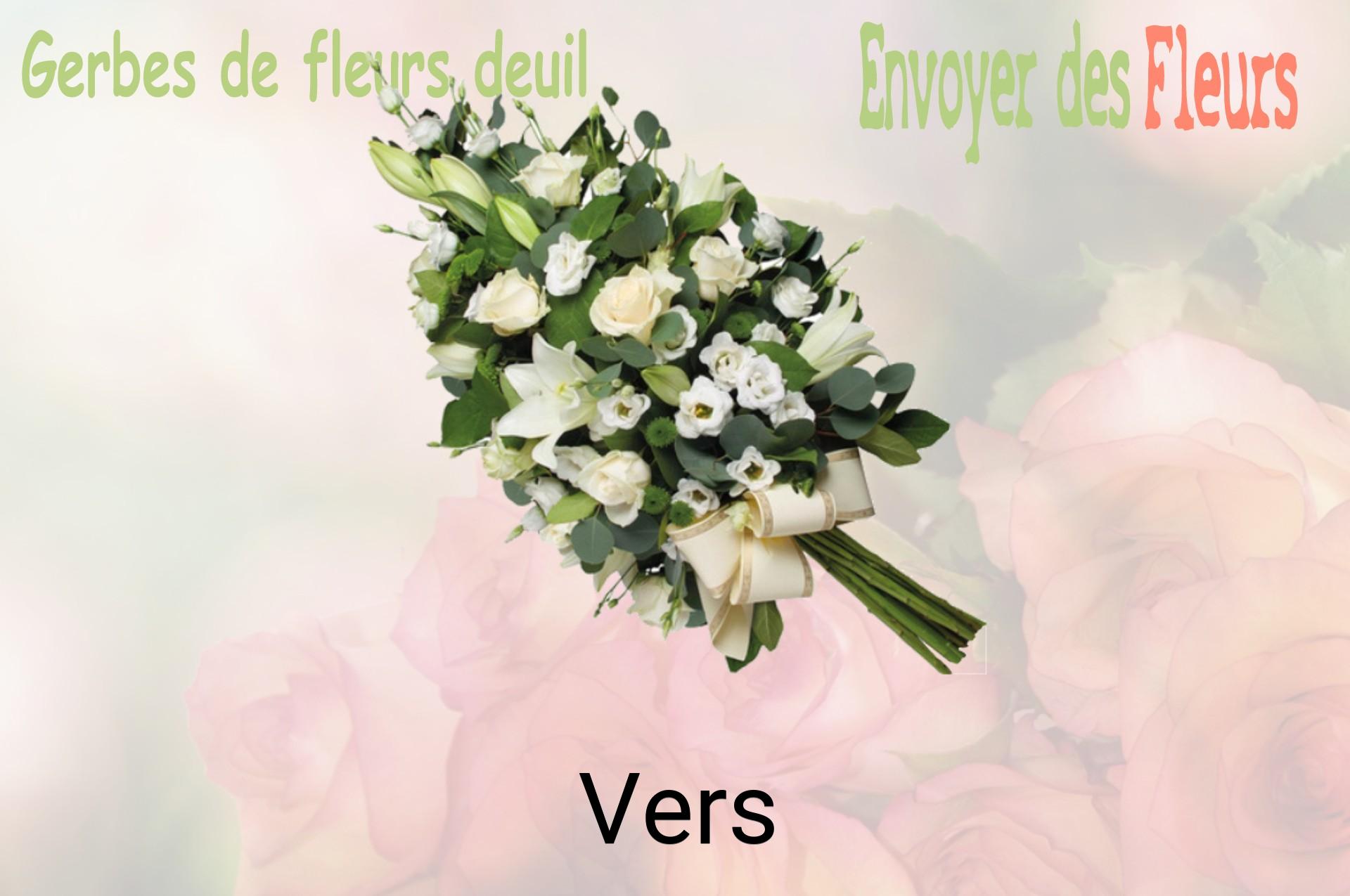 Gerbe de fleurs de deuil livrée à Vers